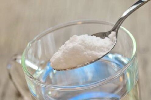 Soda solution to enlarge the penis