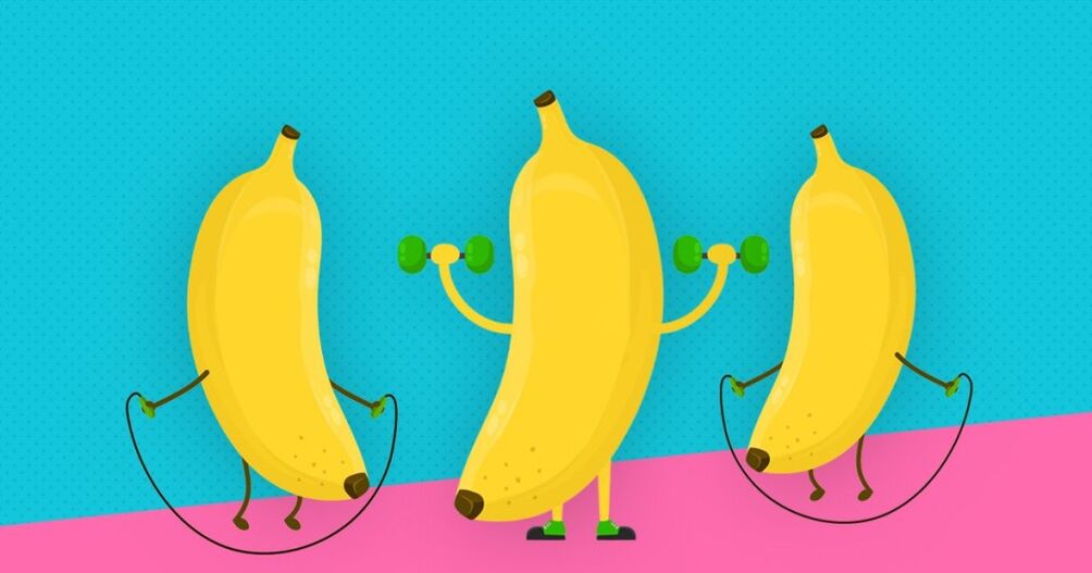 Bananas imitate increasing the width of the penis during exercise